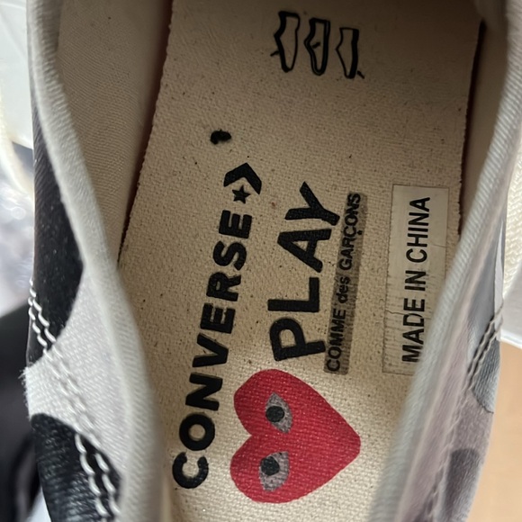 COMME DES GARÇONS PLAY X JACK PURCELL 'DRIZZLE BLACK' SIZE MEN 7 - Picture 2 of 7